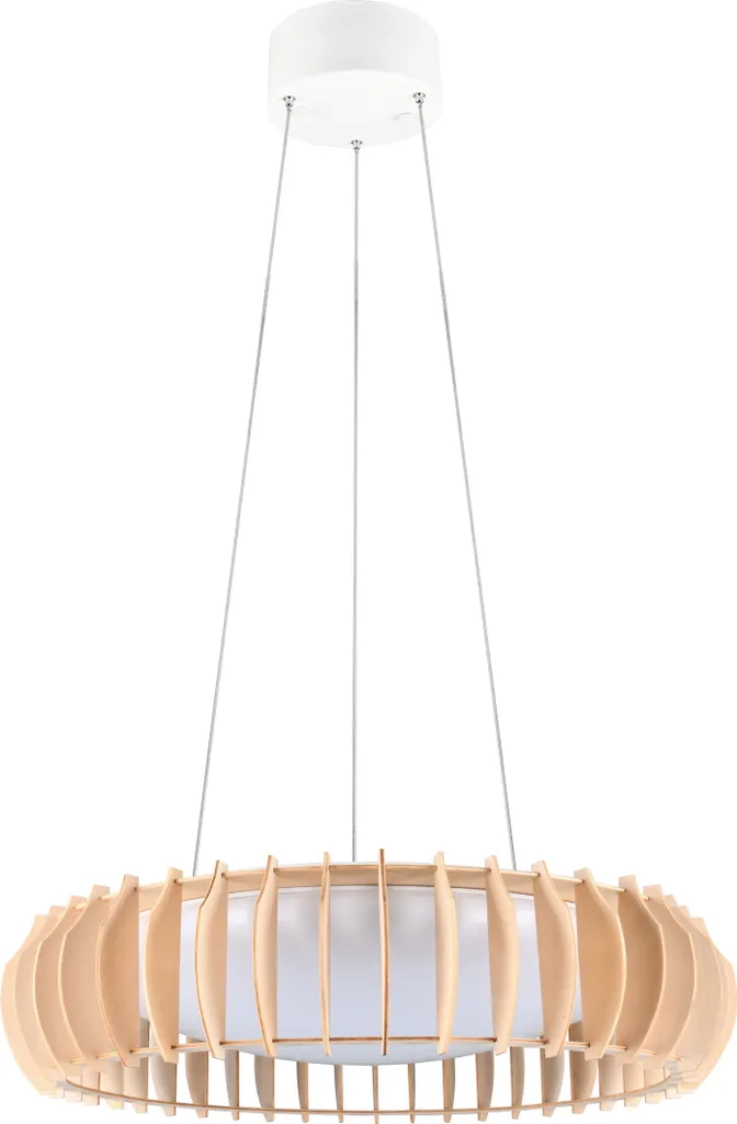 MONTE Lampada a Sospensione LED 40W Legno - Luce Variabile per Famiglia