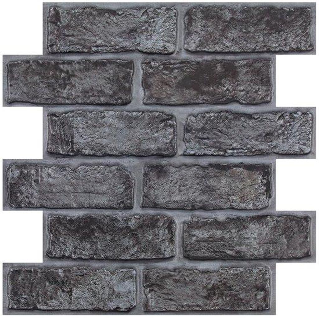 Selbstklebende 3D Wandpaneel-Set, 30 x 30 cm, hochwertige PVC Wandbekleidung mit Steinlook, wasserdichte Wandpaneel für Wohnzimmer, Schlafzimmer, ...