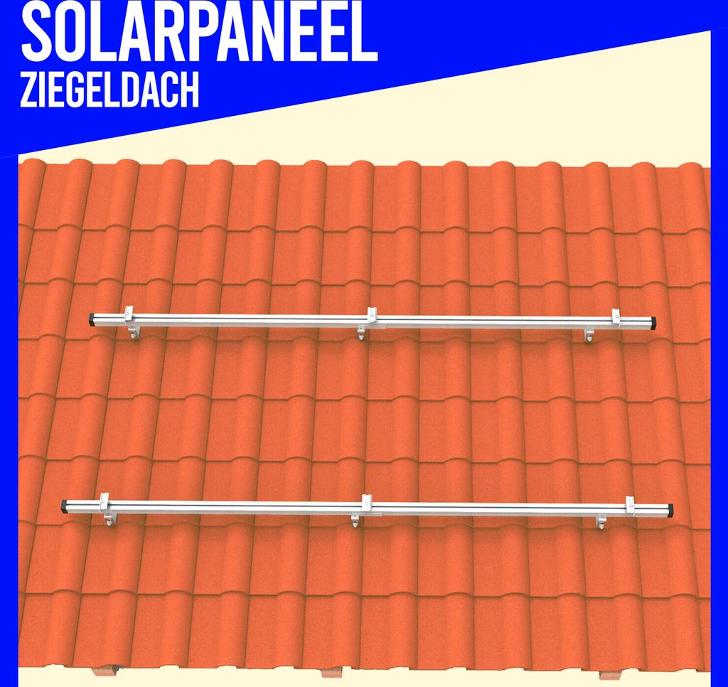 Photovoltaik Solarpanel Halterung 2x Montage Set Ziegeldach Produktbild 10