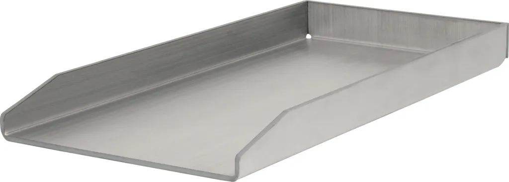 Plancha barbecue en acier inoxydable avec rebords et bac à jus