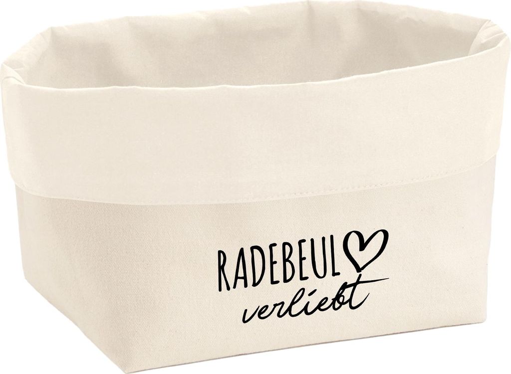 Huuraa Organizer Radebeul verliebt 8 Liter Large Canvas Baumwolle Utensilo Geschenkidee