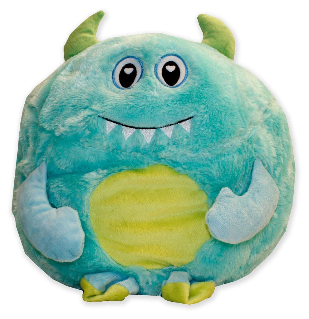 Monster Kuschelkissen Plüsch Kinder Kissen in Türkis Produktbild 