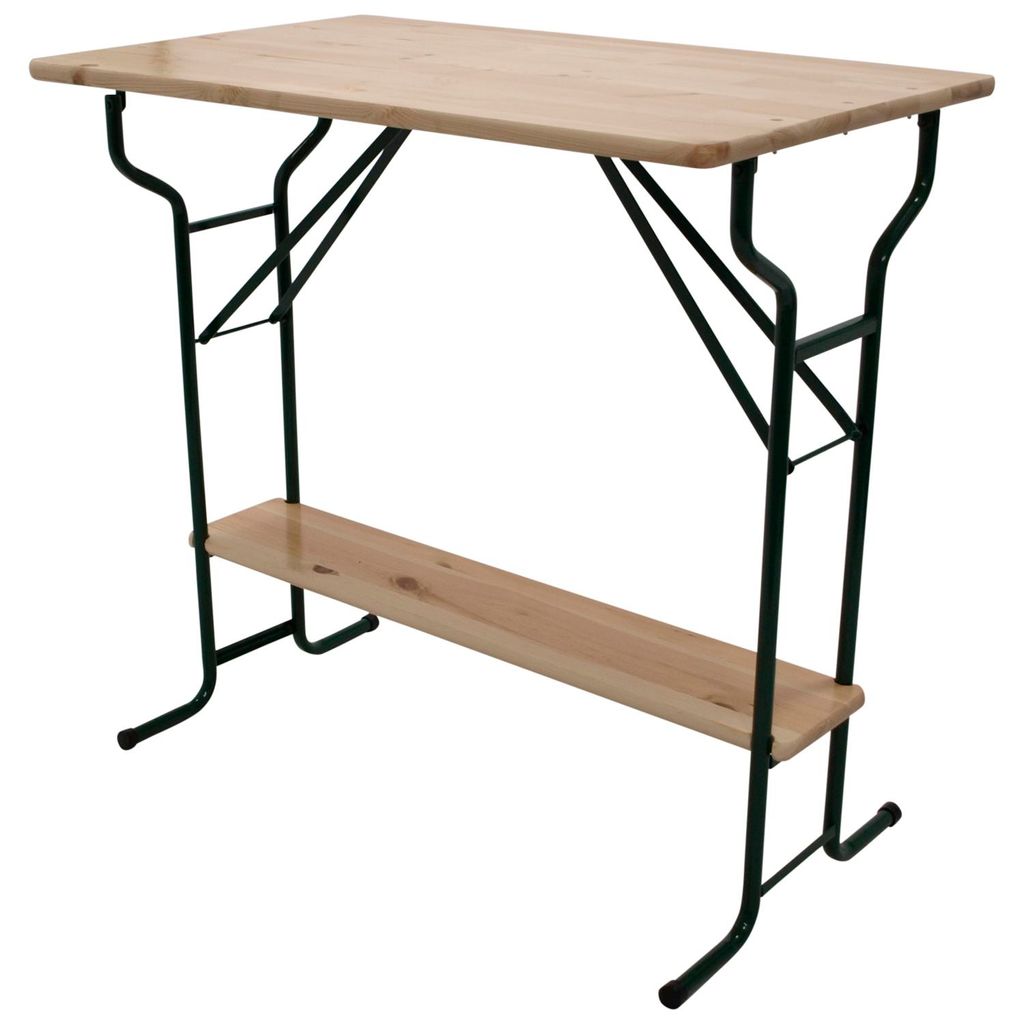 Stehtisch 113 cm klappbar Metall und Holz lackiert mit Produktbild 