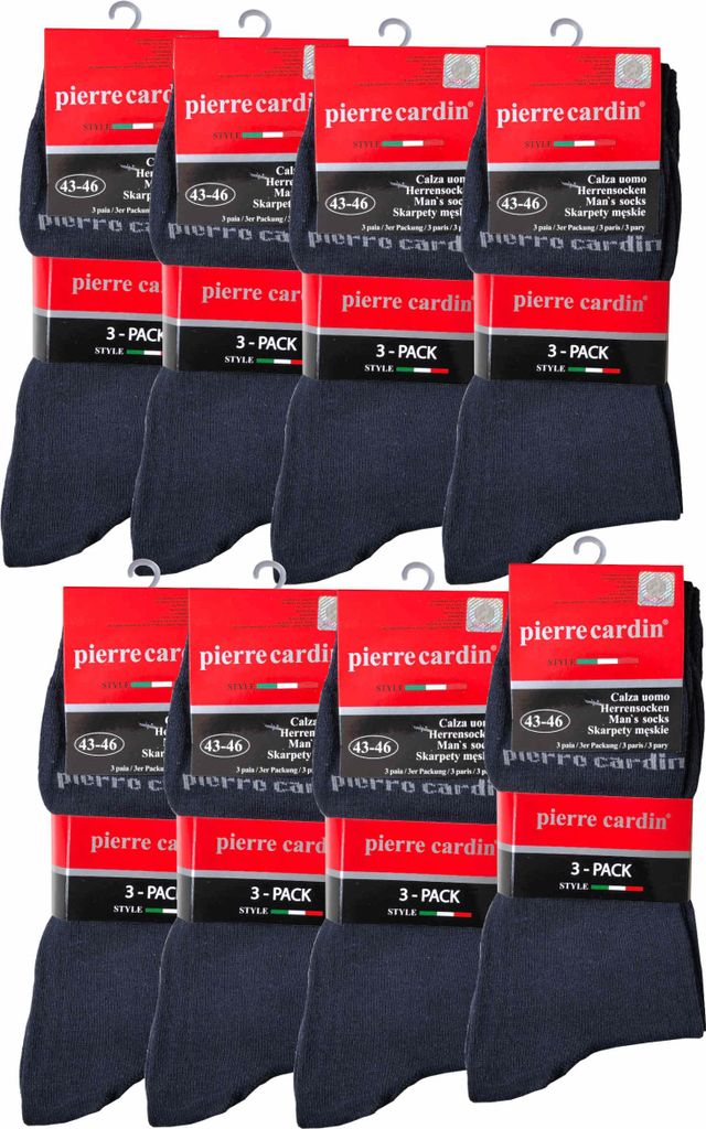 Pierre Cardin Herren Socken Baumwolle Strümpfe Dunkelblau Produktbild 