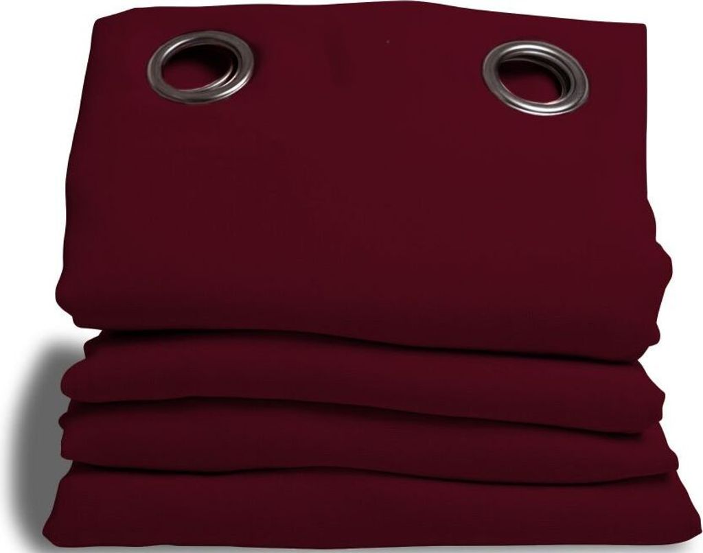 MOONDREAM Akustikvorhang 3in1 | Lärmschutz | Thermoisolierung | 100% Verdunkelung | Patentierte Technologie | Ösen | Rot MC330 | 140B x 180H cm