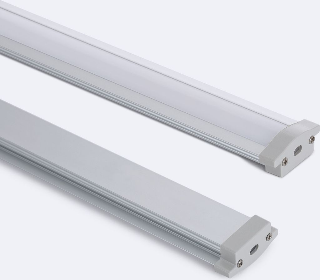 Aluminiumprofil Wasserdicht IP65 Einbau 2m für LED Streifen bis 8 mm Aluminium 2 m Weiß transluzent