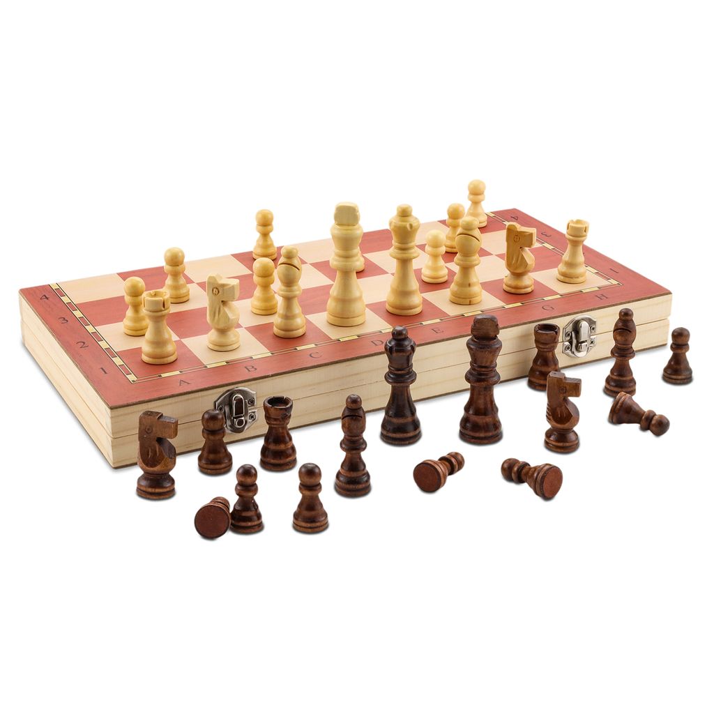 Schachspiel Schach Holz Schachbrett mit Dame