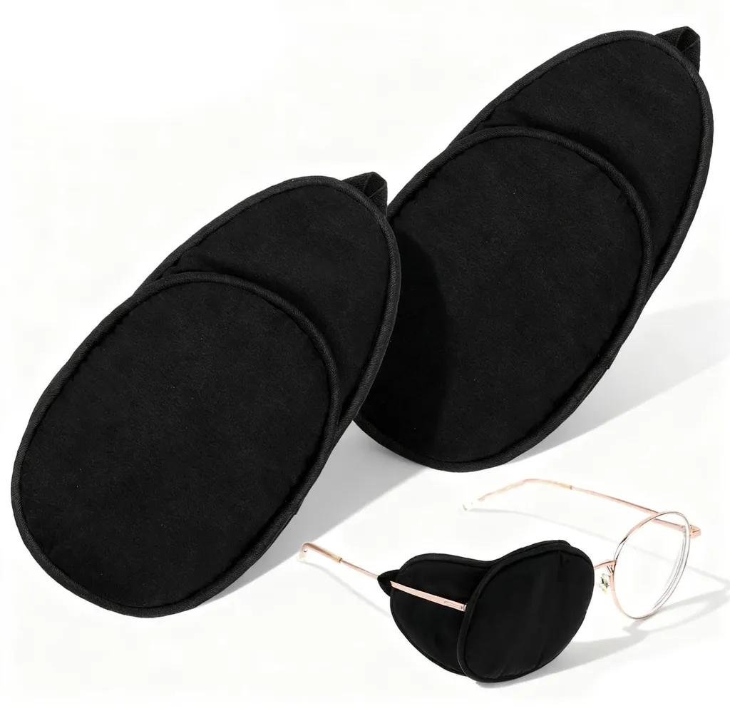 Pansement oculaire souple et réutilisable pour correction de la vue x2