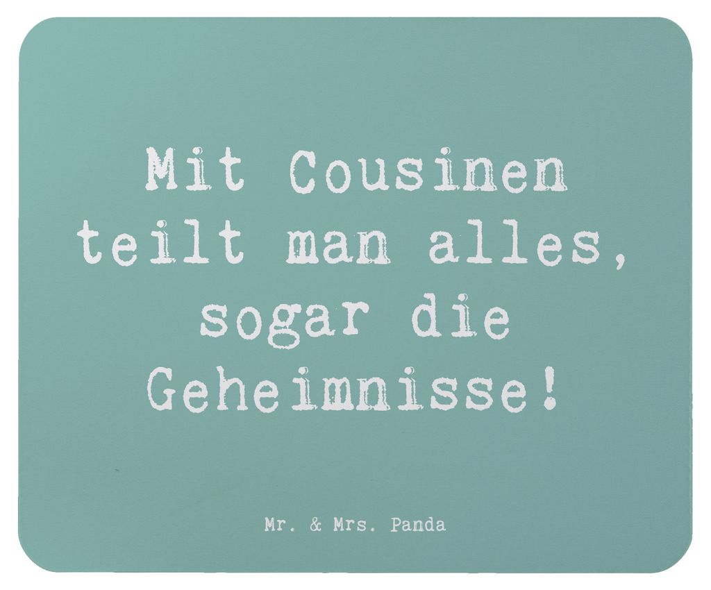 Mr. & Mrs. Panda Mousepad Spruch Cousine Geheimnisse - Produktbild 