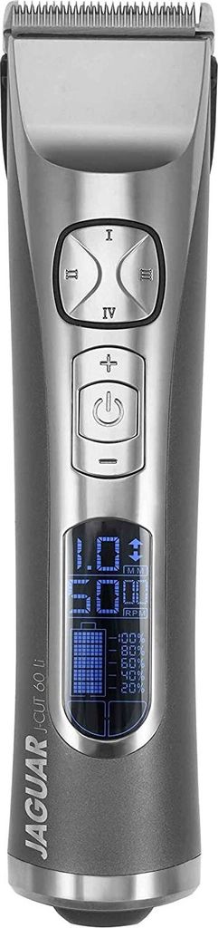 A close-up studio shot of a JAGUAR J-CUT 60 Li Hair Clipper.