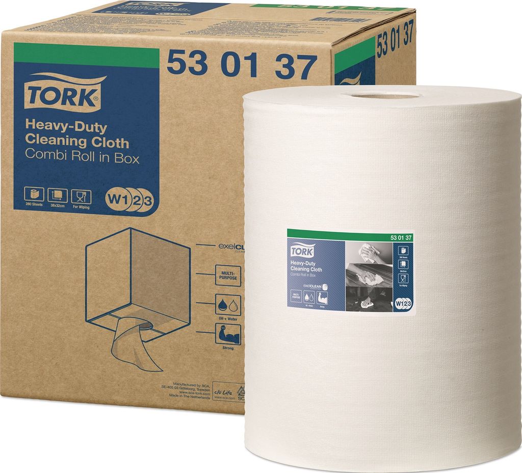 Putztuch TORK 530137 L380xB320ca.mm hochweiß 1-lagig Produktbild 