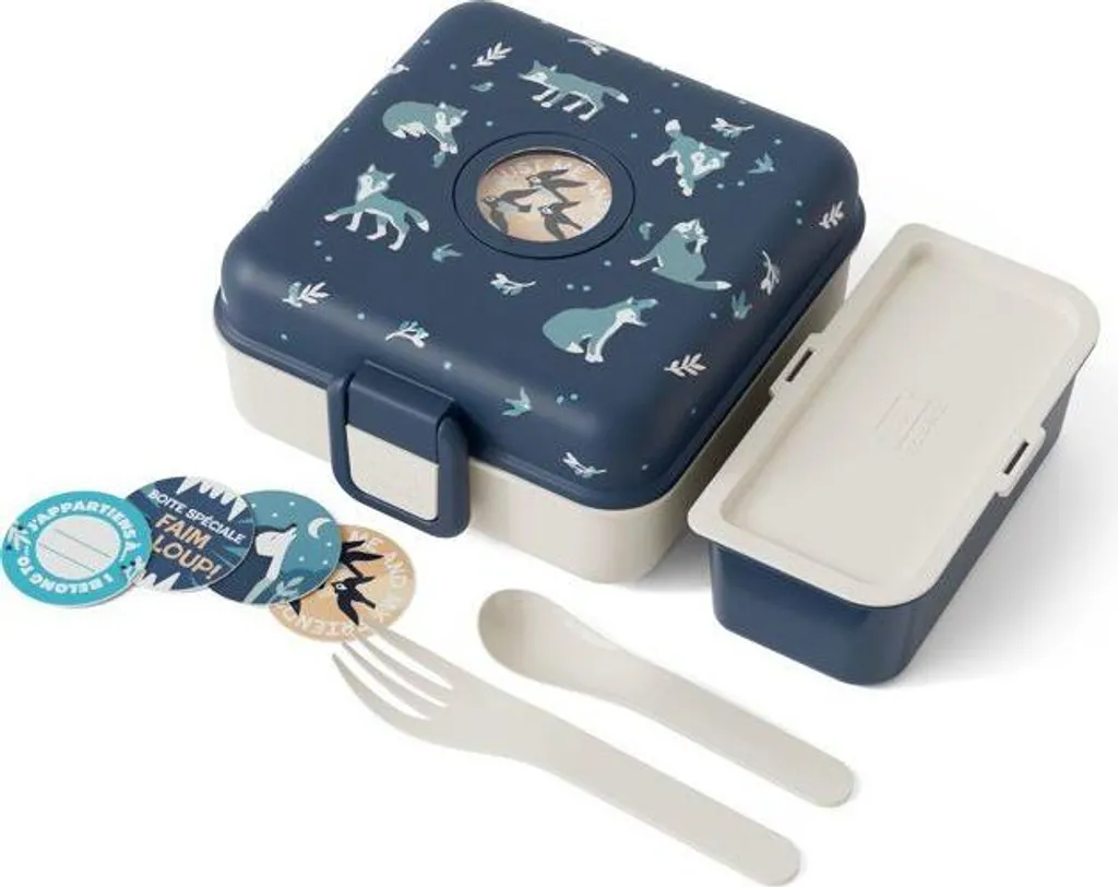 Monbento Snacky Wolf 850ml: Porta Sandwich per Bambini Senza BPA