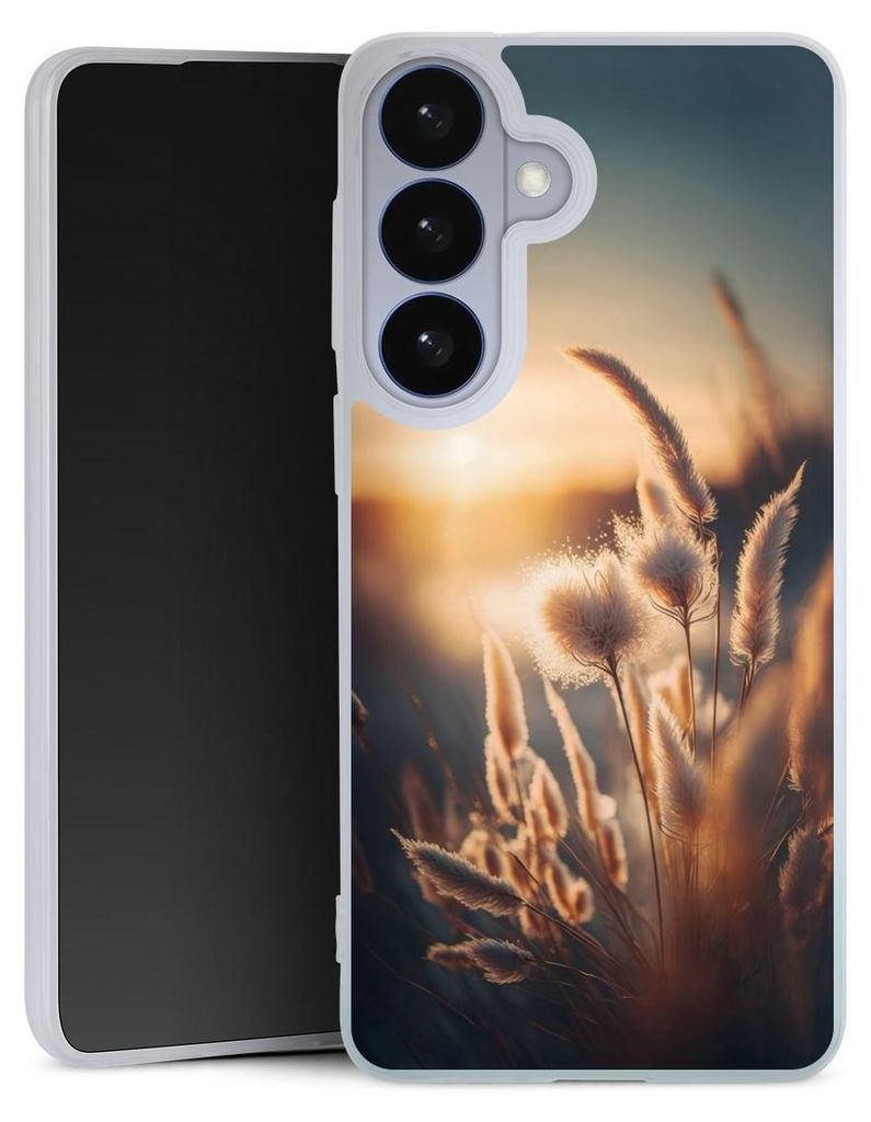 DeinDesign Slim Hülle für Samsung Galaxy S26 Silikon Case Ultra Dünn Handyhülle Natur Sonne Pampasgras