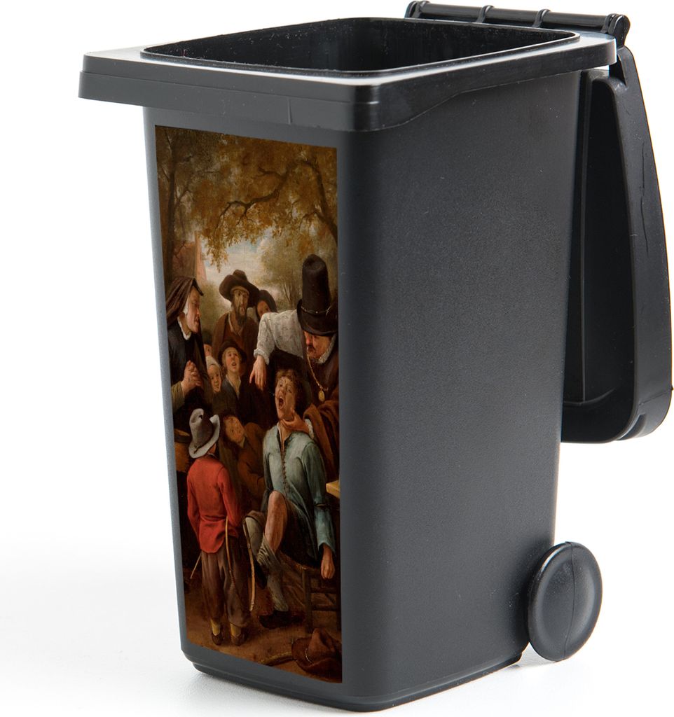 MuchoWow Mülltonnenaufkleber Der Zahnzieher - Jan Steen 38x80 cm - Behälteraufkleber - Mülleimer-Aufkleber - Container-Aufkleber