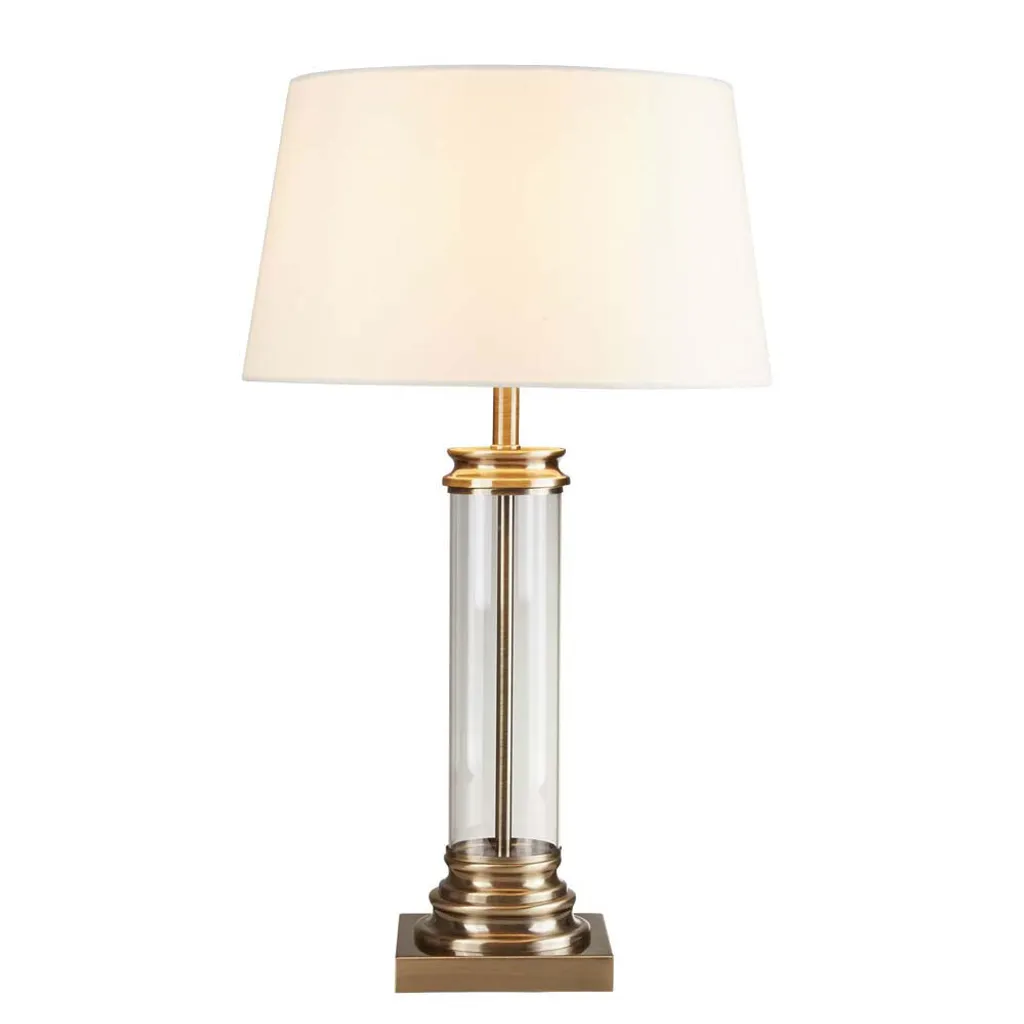 Lampe de bureau élégante blanc et laiton pour un éclairage doux