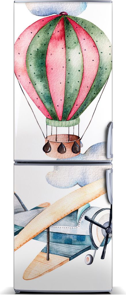 Tulup Kühlschrankdekoration - Magnetmatte - 60 cm x 180 cm - Magnet auf dem Kühlschrank - Ballone Und Flugzeuge