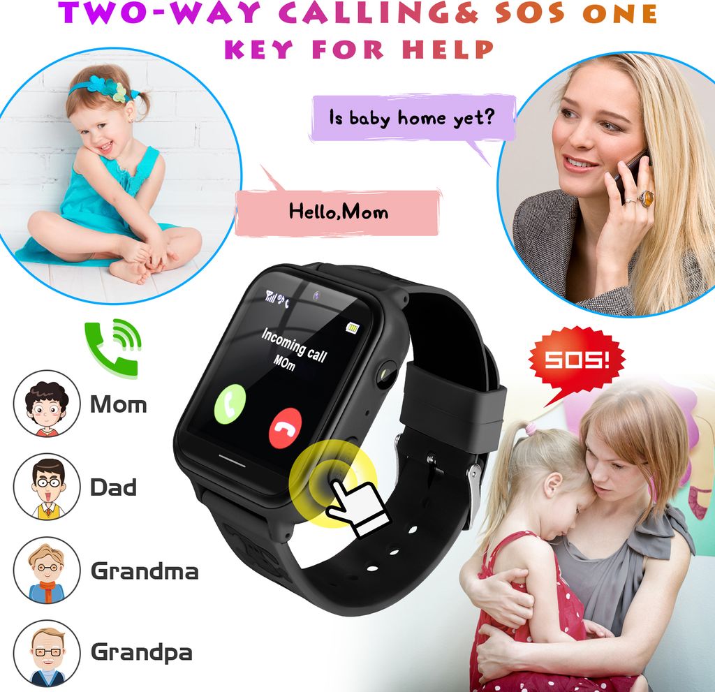 Kinder Spiel Smartwatch, Musik-Player, Smartwatch, Video-Recorder, 10 Lernspiele [mit 1 GB Micro SD Karte], Sport-Armbanduhr für Alter 3–14 Jahr...