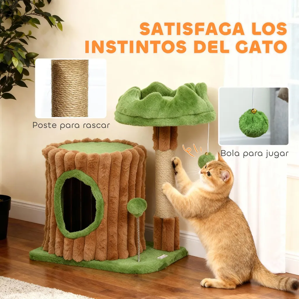 Arbre à chat stable et petit format pour protéger votre mobilier fixe