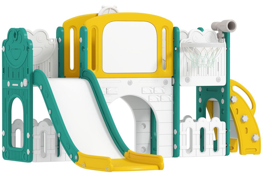 AIYAPLAY Kinderrutsche 7-in-1, binnenspeelplaats en Productafbeelding 