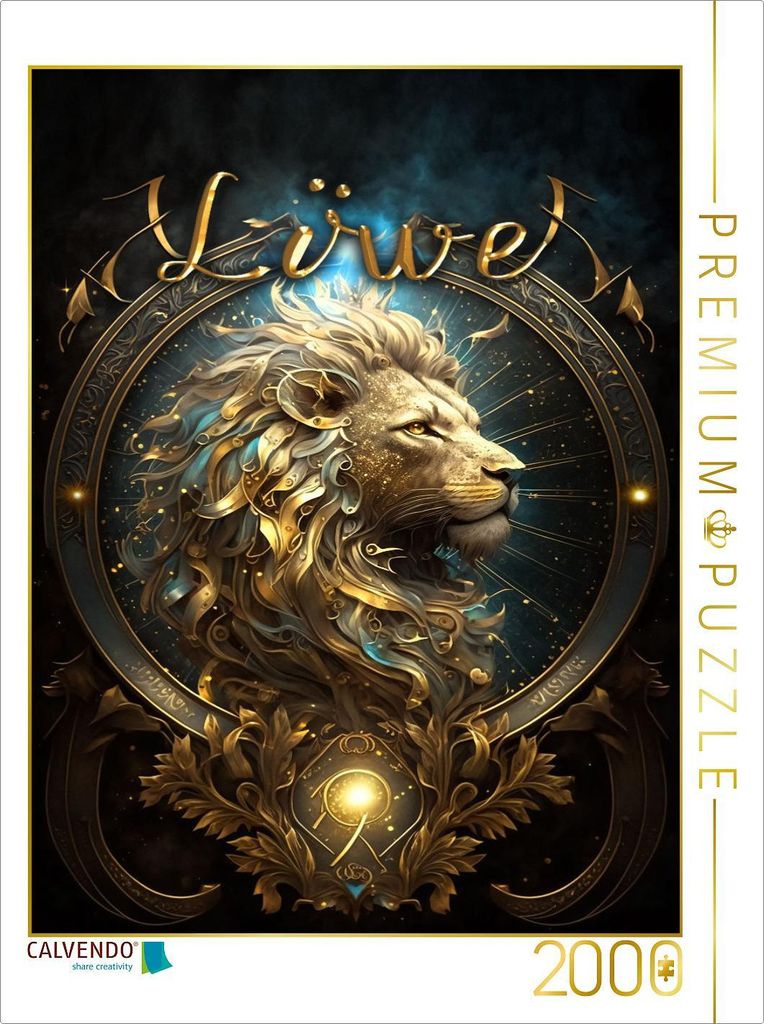 CALVENDO Puzzle Löwe 23. Juli - 23. August | 2000 Teile Lege-Größe 90x67cm Foto-Puzzle für glückliche Stunden