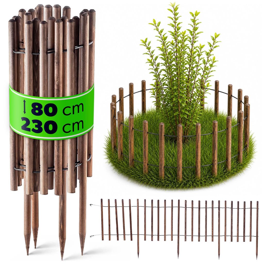 KADAX Obrzeże Palisada Ogrodowa 230 cm Płot Drewniany Zdjęcie produktu 