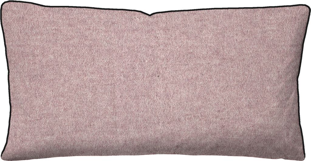 Biberna Melange Flanell-Wendekissenbezug, Größe 40x80 cm, brombeer