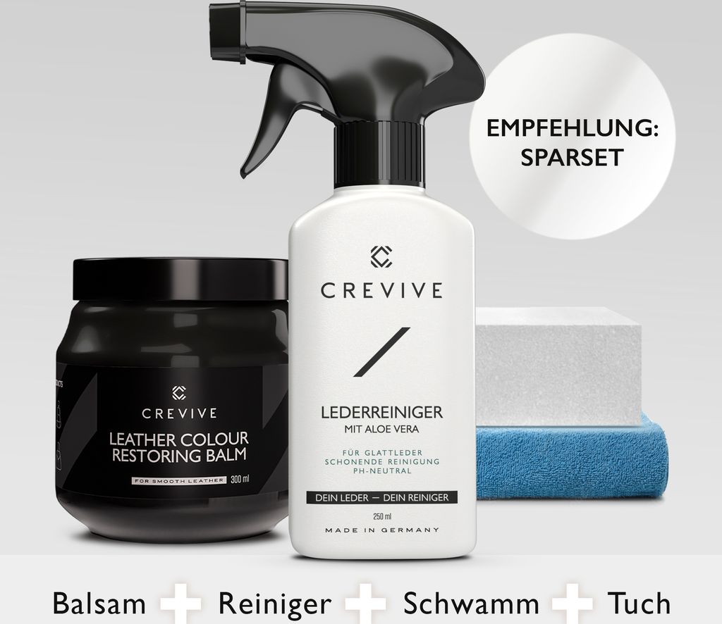 CREVIVE Lederreiniger 250 ml & Leder Reparatur Set Schwarz Produktbild 6