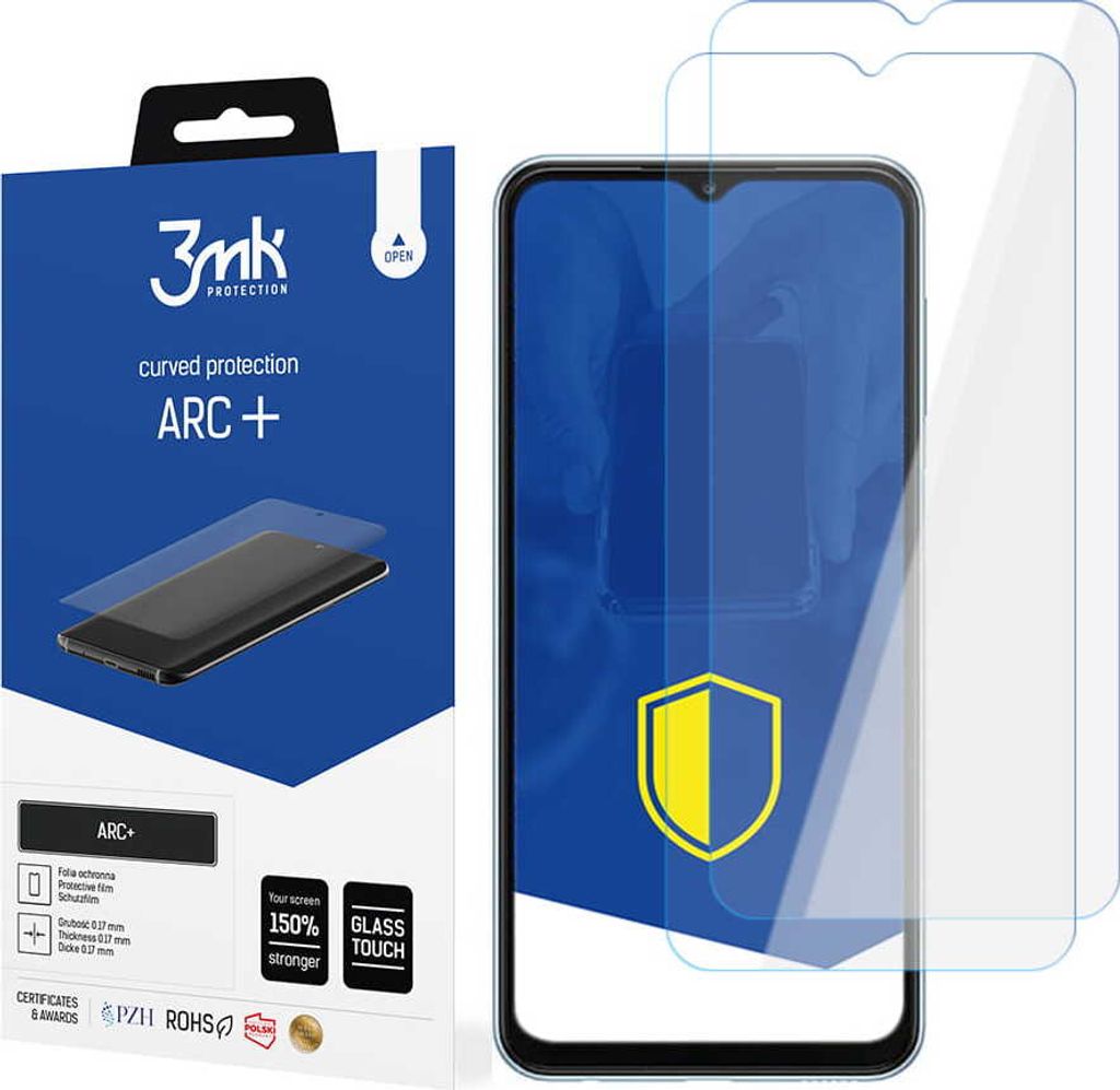 3mk Display Schutzfolie ARC+ für Samsung Galaxy A23 4G 0,17mm Self-Heal (2 Stück)