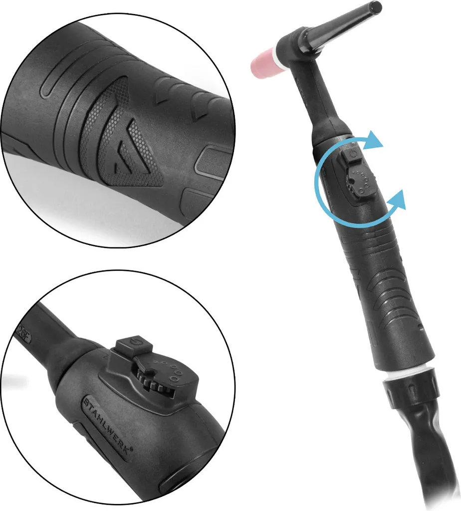 STAHLWERK Torcia per saldatura TIG WP-26 FR con tubo flessibile da 5 metri per saldatori fino a 200 A