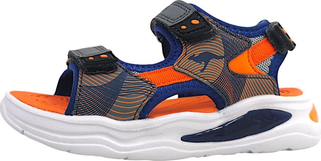 KangaRoos K-SLS Ruffy Kinderschuhe Jungen Sandalen Klettschuh Grau Freizeit, Schuhgröße:26 EU