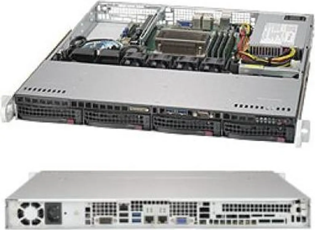 Serveur Rack 1U Supermicro 813MFTQC-350CB2 Idéal Stockage Cloud Noir