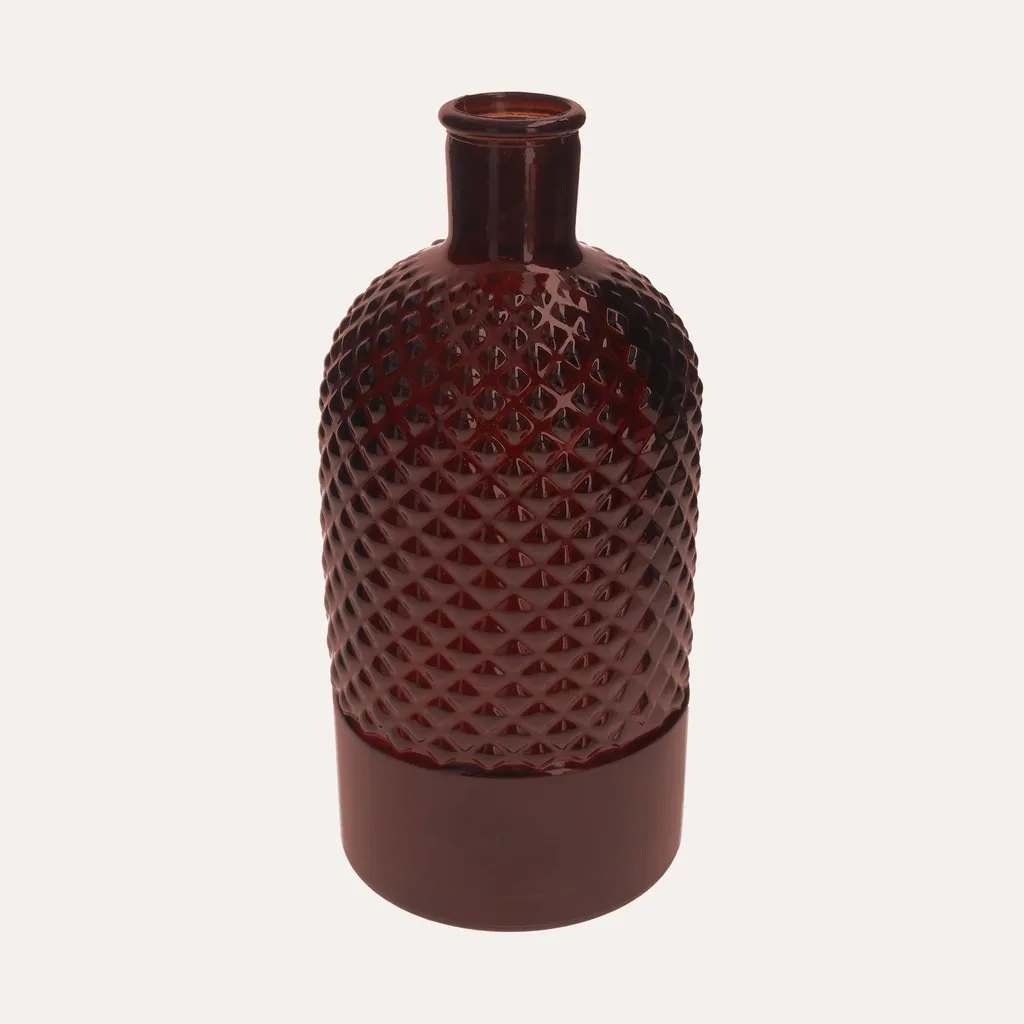 Grande bouteille décorative ambre pour centre de table bohème chic - 2