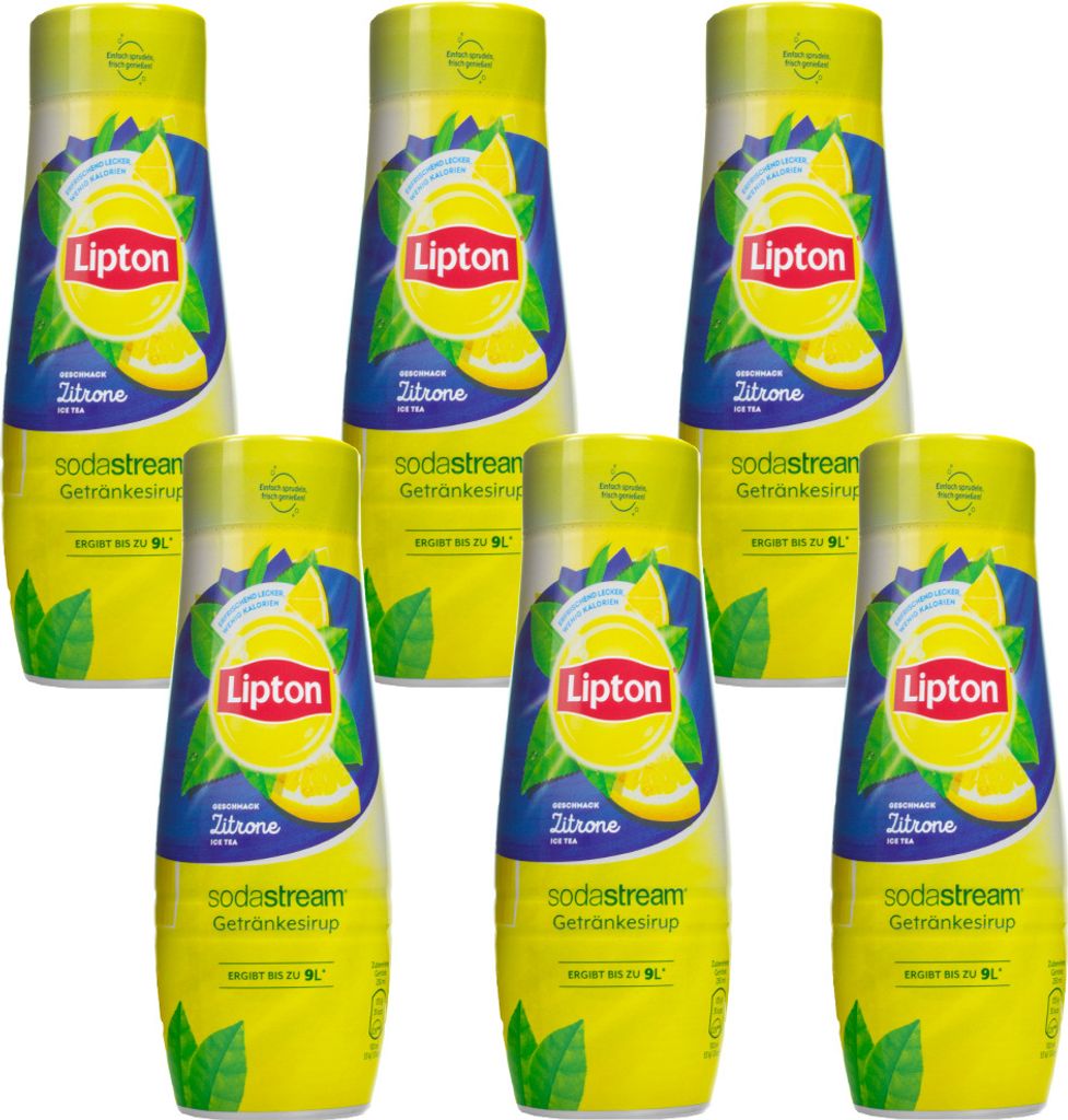 Lipton Sirup Eistee Zitrone 440ml 6x Flaschen für SodaStream Getränke