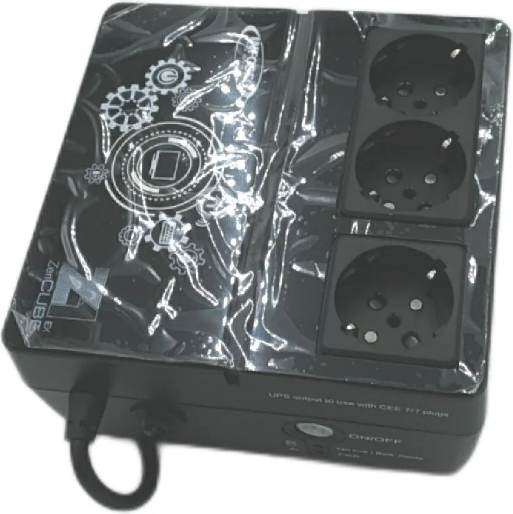 Onduleur Compact 400 VA INFOSEC Z1 Zenergy Cube EX avec 3 prises noires