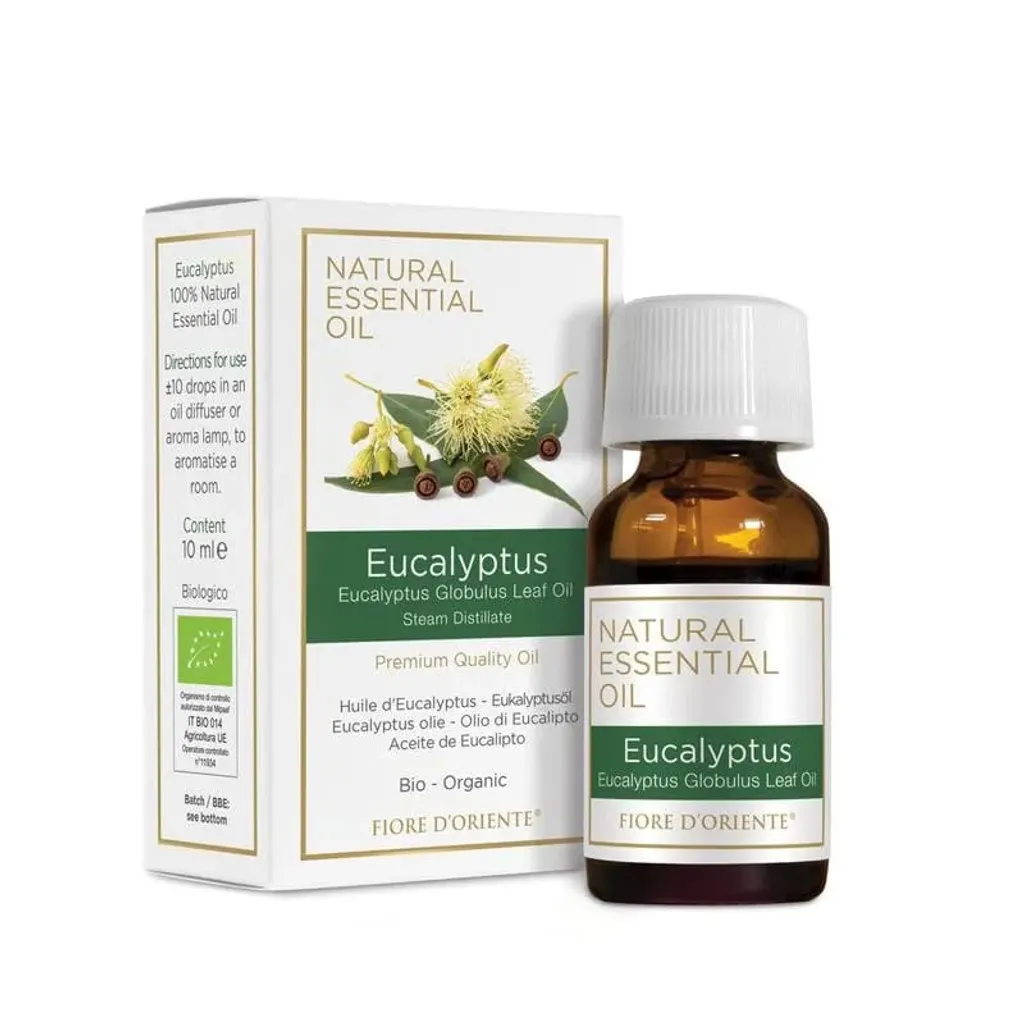 Huile Eucalyptus Bio pour Diffusion et Soin - Fiore D'oriente 10 ml x2