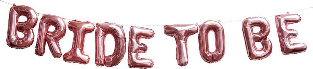 Oblique Unique Bride To Be Folienballon Girlande roségold Produktbild 
