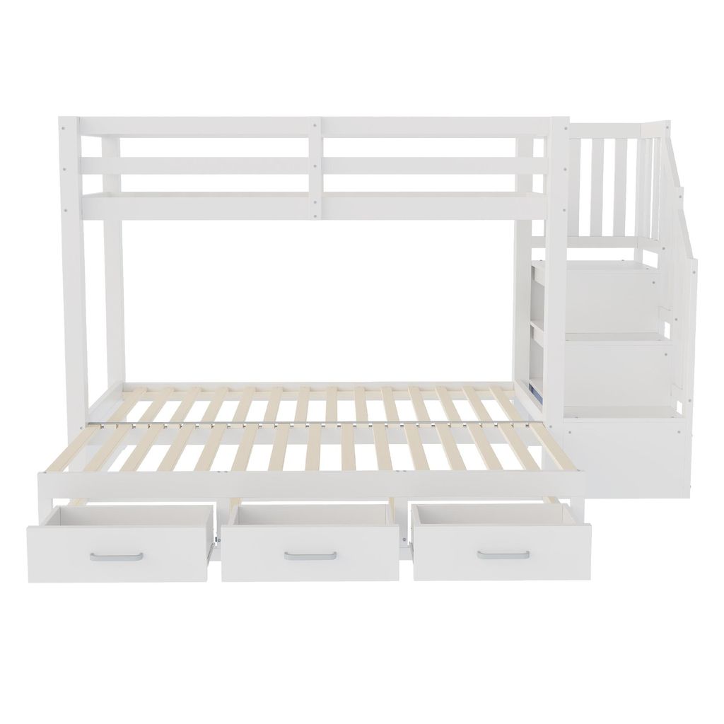 Flieks Etagenbett 90x200cm mit Ausziehbett 90/180x190cm, Produktbild 