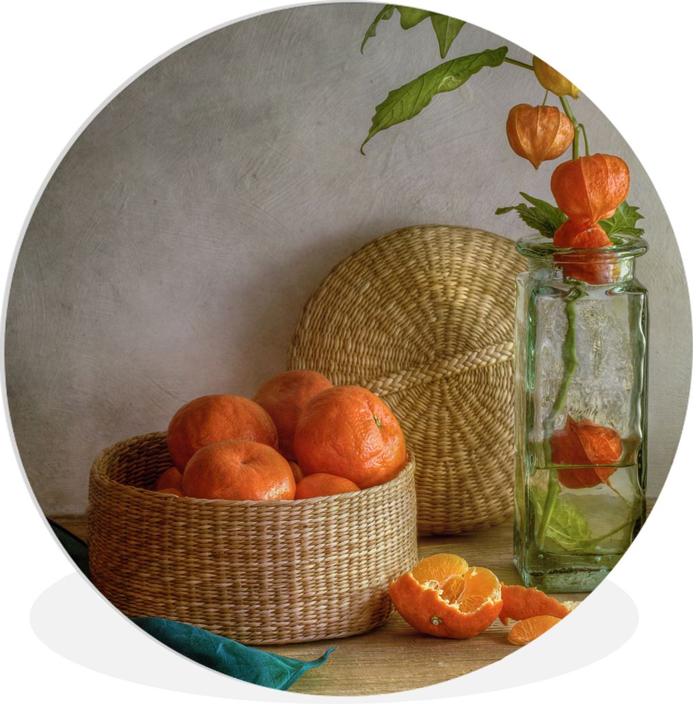 MuchoWow Rundes Wandbild - Runde Bilder Obst - Stilleben - Pflanze Ø 60 cm Kreis Wanddekoration Kunststoff - Wandkreis - Wandschmuck - Wand Krei...
