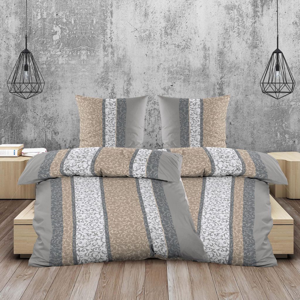 Kuschelige Biber Bettwäsche 135x200 cm 4tlg. – Baumwolle, Produktbild 