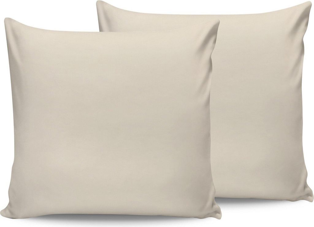 L'Essentiel Linge de Maison, Cream, Kissenbezug-Set (2 Stück) (EU) (IT), Creme, 100 % BAUMWOLLE RANFORCE, 50 x 80 cm