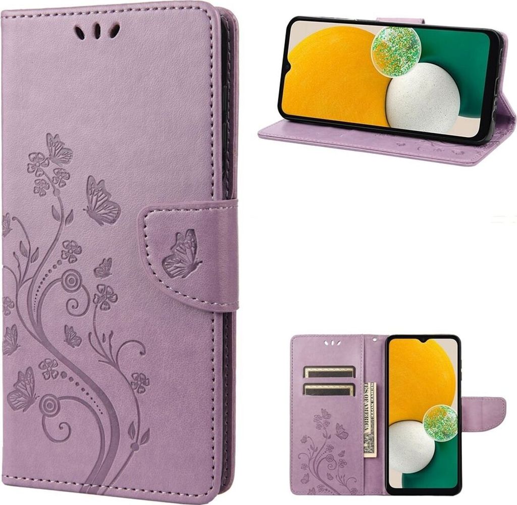 König Design Hülle kompatibel mit Kunstleder Handyhülle - Handy Case Hellviolett