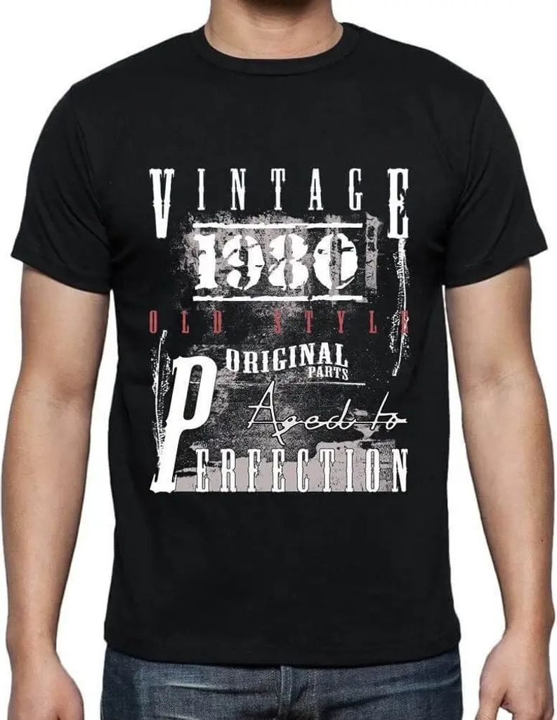 Herren Grafik T-Shirt Originalteile bis zur Perfektion gealtert 1980 – Original Parts Aged To Perfection 1980 – Geschenk 44. Geburtstag Jahrest...