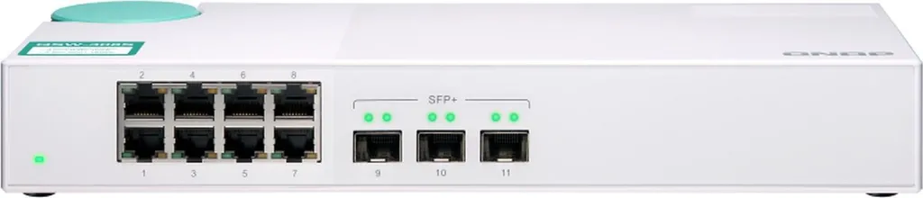 Switch QNAP 3 ports 10GbE SFP+ et 8 ports Gigabit sans ventilateur