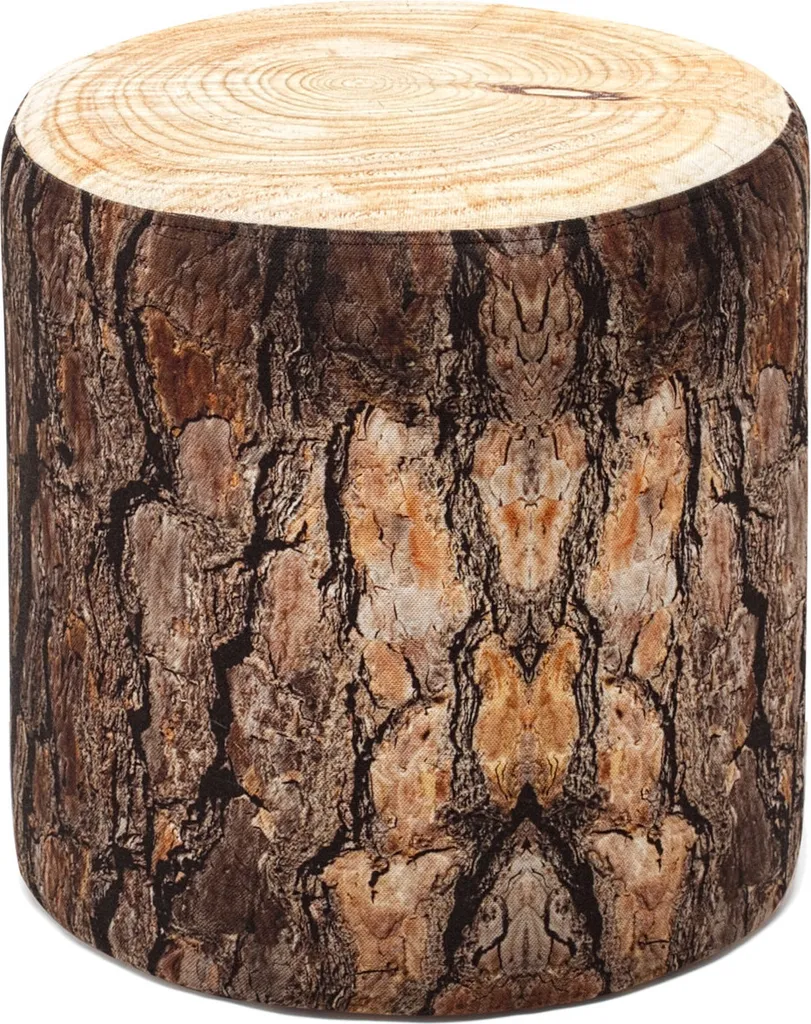 Pouf Hanah Home Kutuk marron en polyester résistant - Format 40x40x40 cm