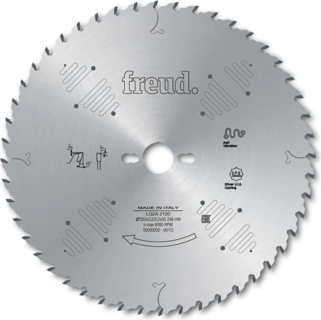 Scie circulaire FREUD 250mm dents alternées pour panneaux de bois