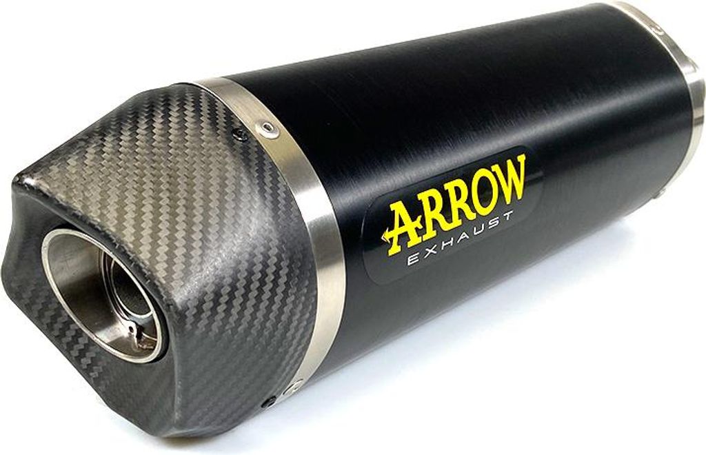 ARROW Rennsport Slip-On Auspuff genehmigt dunkles Aluminium und Endkappe Kawasaki Z 650
