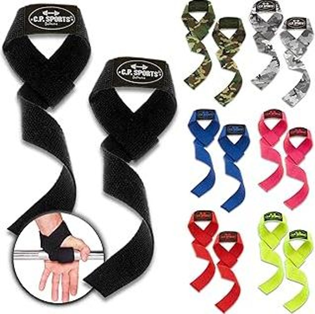 C.P.Sports Zughilfen Paar – 50cm Lifting Straps aus reißfestem Stoff – Zugband Gewichtheben/Klimmzüge Griffhilfe – für Fitness, Bodybuildi...