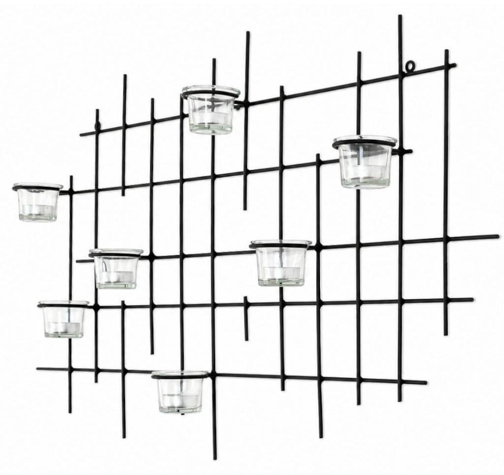Wandteelichthalter 7XXL Wandkerzenhalter Metall 83 cm