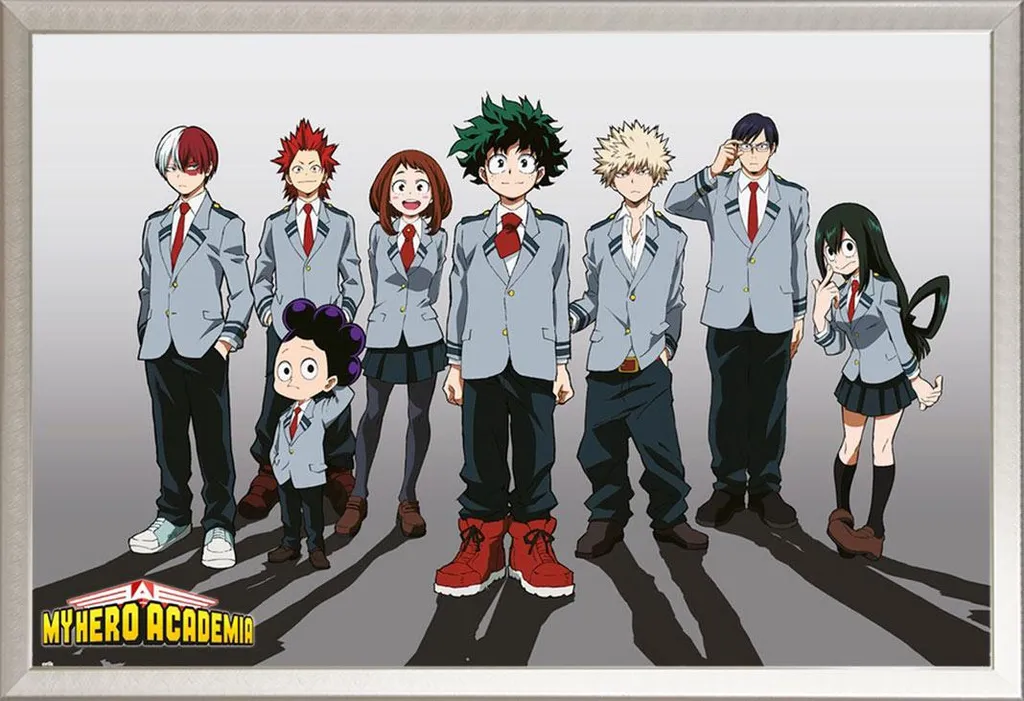 Idee Regalo Anime: Poster My Hero Academia con Cornice Argento Shinsuke