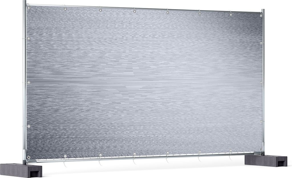 Wallario XXL Outdoor-Poster für Garten oder Balkon, Motiv Muster aus grauen Streifen - Schraffur, in ca. 340 x 173 cm